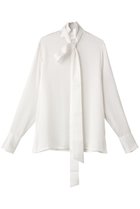 【チノ/CINOH】のBLACK FORMAL ボウタイブラウス 人気、トレンドファッション・服の通販 founy(ファニー) ファッション Fashion レディースファッション Fashion for Women トップス・カットソー Cut & Sew Tops シャツ・ブラウス・オフィスカジュアル Elegant Blouses & Button-Ups エレガント 上品 Elegant スリーブ Sleeve, Long Sleeve / Short Sleeve ドレープ Drape, Draping Fabric マニッシュ Mannish, Boyish ロング Long, Long-Length thumbnail ホワイト|ID: prp329100003117538 ipo3291000000032887309