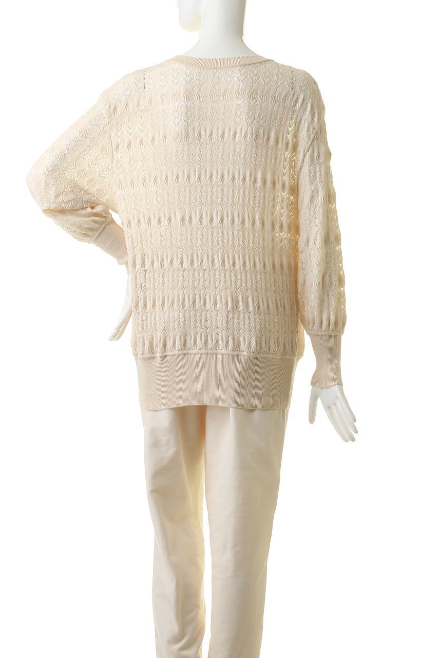 【プリスティン/PRISTINE】のバルファスロングスリーブPO 人気、トレンドファッション・服の通販 founy(ファニー) 　ファッション　Fashion　レディースファッション　Fashion for Women　トップス・カットソー　Cut & Sew Tops　ニット　Knit Tops & Sweaters　カジュアルプルオーバー・ニットトップス　Pullovers & Knit Tops / Casual Pullovers　フェミニン　Feminine, Girly　リラックス　Relax, Relaxed Fit　レース　Lace, Lace Fabric　エレガント 上品　Elegant　春　Spring　other-4|ID: prp329100003122996 ipo3291000000036593487