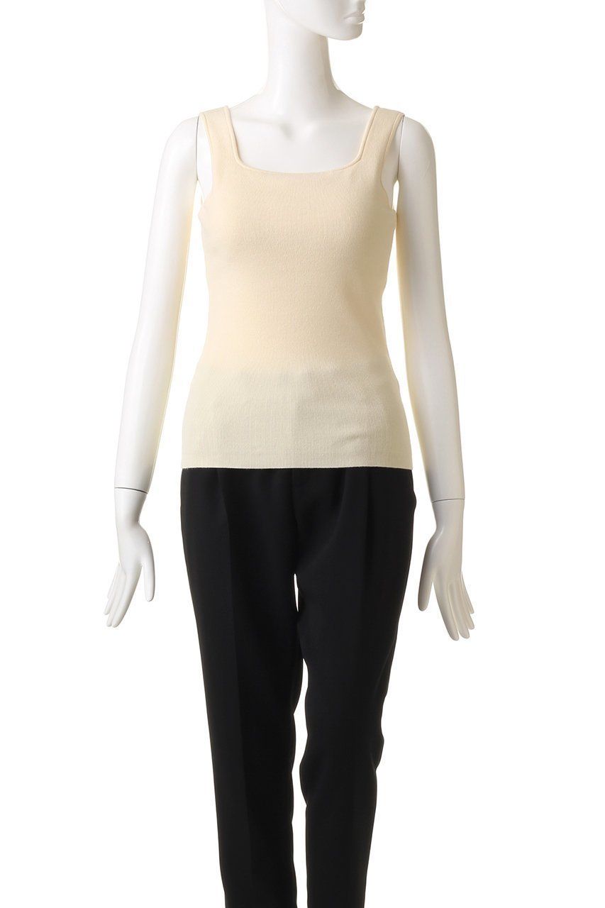 【クラネ/CLANE】のSQUARE TANK KNIT TOPS ニット 人気、トレンドファッション・服の通販 founy(ファニー) 　ファッション　Fashion　レディースファッション　Fashion for Women　トップス・カットソー　Cut & Sew Tops　ニット　Knit Tops & Sweaters　カジュアルプルオーバー・ニットトップス　Pullovers & Knit Tops / Casual Pullovers　インナー　Innerwear　シンプル　Simple, Minimal　スクエア　Square, Square Shape　ストレッチ　Stretch, Stretchy Fabric　タンク　Tank Top, Sleeveless Top　フロント　Front, Front Design　エレガント 上品　Elegant　other-2|ID: prp329100003129244 ipo3291000000036616295