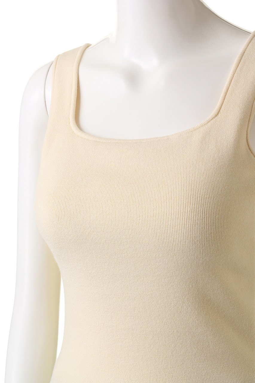 【クラネ/CLANE】のSQUARE TANK KNIT TOPS ニット 人気、トレンドファッション・服の通販 founy(ファニー) 　ファッション　Fashion　レディースファッション　Fashion for Women　トップス・カットソー　Cut & Sew Tops　ニット　Knit Tops & Sweaters　カジュアルプルオーバー・ニットトップス　Pullovers & Knit Tops / Casual Pullovers　インナー　Innerwear　シンプル　Simple, Minimal　スクエア　Square, Square Shape　ストレッチ　Stretch, Stretchy Fabric　タンク　Tank Top, Sleeveless Top　フロント　Front, Front Design　エレガント 上品　Elegant　other-5|ID: prp329100003129244 ipo3291000000036616301