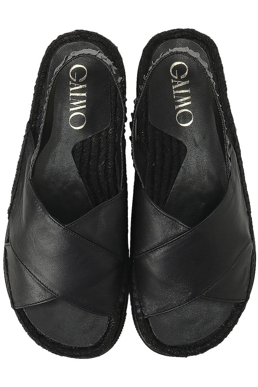 【エスメラルダ/Esmeralda】の【GAIMO】クロスベルトサンダル インテリア・キッズ・メンズ・レディースファッション・服の通販 founy(ファニー) 　ファッション　Fashion　レディースファッション　Fashion for Women　ベルト&ウエストマーク　Belts & Waist Accessories　サンダル　Sandals, Summer Shoes　シンプル　Simple, Minimal　ジュート　Jute, Natural Fiber　再入荷　Restock / Back in Stock　ブラック|ID: prp329100003131328 ipo3291000000036869030