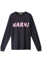 【マルニ/MARNI】のペイントロゴロングTシャツ ブルーブラック|ID:prp329100003133055