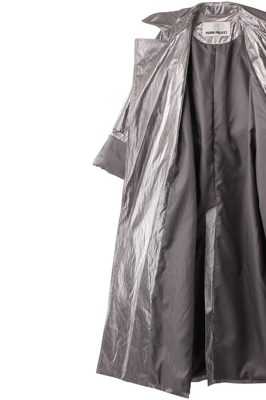 【プランク プロジェクト/PRANK PROJECT】のメタリックトレンチコート / Metallic Trench Coat 人気、トレンドファッション・服の通販 founy(ファニー) 　ファッション　Fashion　レディースファッション　Fashion for Women　アウター　Coat / Outerwear Collection　コート・ロングコート・ピーコート　Long Coats, Peacoats & More　トレンチコート / 春秋の定番アウター　Trench Coats　おすすめ　Recommended / Our Picks　クラシック　Classic, Timeless Style　クール　Cool, Chic　タフタ　Taffeta, Structured Fabric　メタル　Metal, Metal Parts　ロング　Long, Long-Length　other-6|ID: prp329100003135164 ipo3291000000036795996