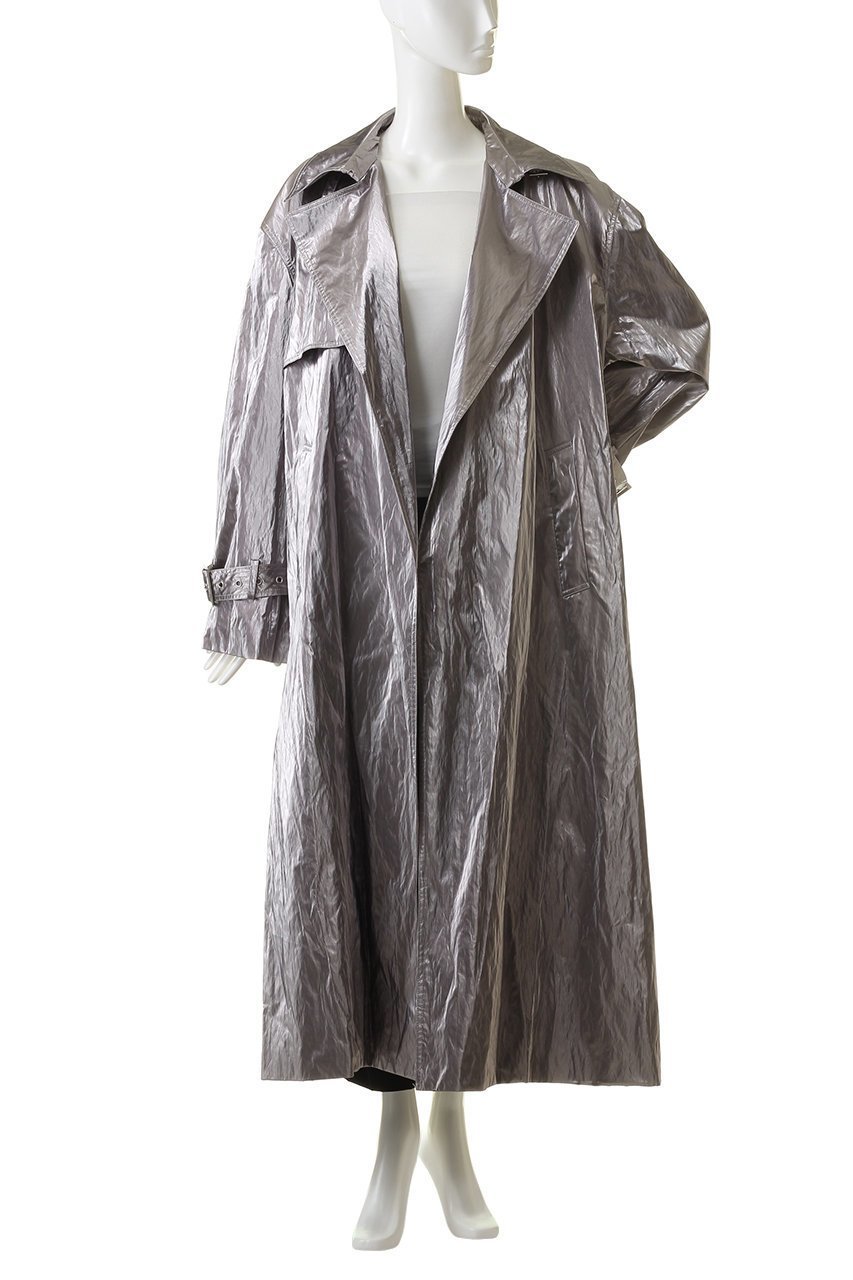 【プランク プロジェクト/PRANK PROJECT】のメタリックトレンチコート / Metallic Trench Coat 人気、トレンドファッション・服の通販 founy(ファニー) 　ファッション　Fashion　レディースファッション　Fashion for Women　アウター　Coat / Outerwear Collection　コート・ロングコート・ピーコート　Long Coats, Peacoats & More　トレンチコート / 春秋の定番アウター　Trench Coats　おすすめ　Recommended / Our Picks　クラシック　Classic, Timeless Style　クール　Cool, Chic　タフタ　Taffeta, Structured Fabric　メタル　Metal, Metal Parts　ロング　Long, Long-Length　other-8|ID: prp329100003135164 ipo3291000000036795999
