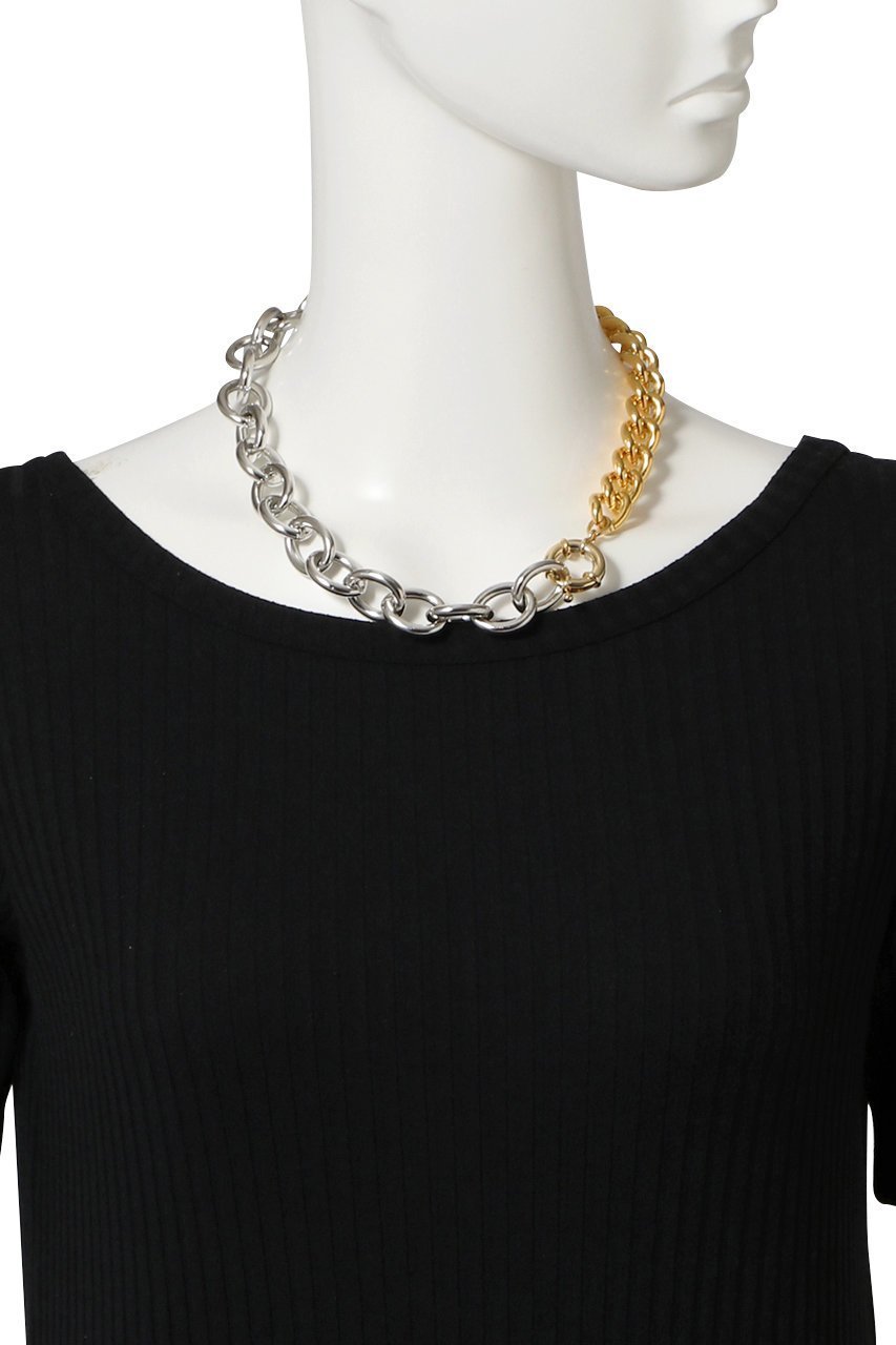【プランク プロジェクト/PRANK PROJECT】のバイカラービックチェーンチョーカー / Bicolor Big Chain Choker 人気、トレンドファッション・服の通販 founy(ファニー) ファッション Fashion レディースファッション Fashion for Women ジュエリー Jewelry ネックレス Necklaces & Pendants おすすめ Recommended / Our Picks チェーン Chain, Chain Strap チョーカー Tulle, Mesh Fabric ネックレス Necklace, Pendant Necklace ブレスレット Bracelet, Wristband 夏 Summer other-2|ID: prp329100003135180 ipo3291000000034419842