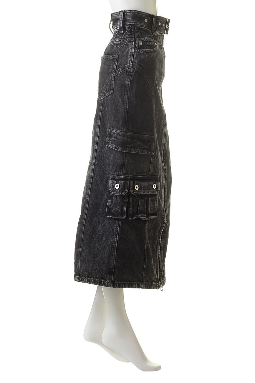 【プランク プロジェクト/PRANK PROJECT】のデニムカーゴスカート / Denim Cargo Skirt 人気、トレンドファッション・服の通販 founy(ファニー) 　ファッション　Fashion　レディースファッション　Fashion for Women　スカート　Skirts　ロングスカート　Long Skirts / Maxi & Midi Skirts　おすすめ　Recommended / Our Picks　ケミカル　Chemical, Chemical Wash　スリット　Slit, Slit Detail　デニム　Denim, Jeans Material　トレンド　Trend, Trending Now　フロント　Front, Front Design　マキシ　Maxi, Full Length　ロング　Long, Long-Length　other-3|ID: prp329100003135192 ipo3291000000032846354