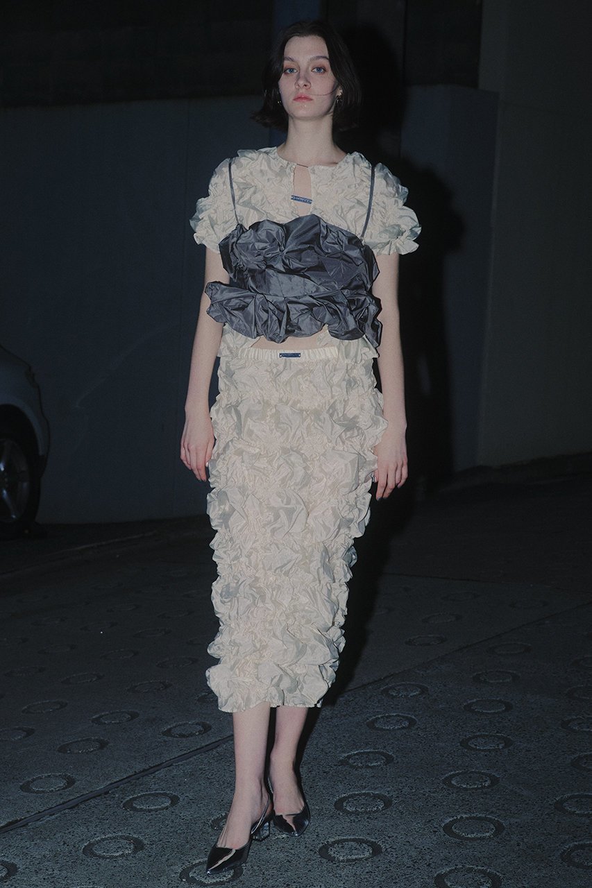 【プランク プロジェクト/PRANK PROJECT】のしぼりスカート / Wrung Pleats Skirt 人気、トレンドファッション・服の通販 founy(ファニー) 　ファッション　Fashion　レディースファッション　Fashion for Women　スカート　Skirts　ロングスカート　Long Skirts / Maxi & Midi Skirts　シャーリング　Shirring, Ruched　シルク　Silk, 100% Silk　シンプル　Simple, Minimal　ストレッチ　Stretch, Stretchy Fabric　セットアップ　Set-Up, Coordinated Outfit　ロング　Long, Long-Length　冬　Winter / This Winter　夏　Summer　帽子　Hat, Headwear　other-8|ID: prp329100003135193 ipo3291000000032936077