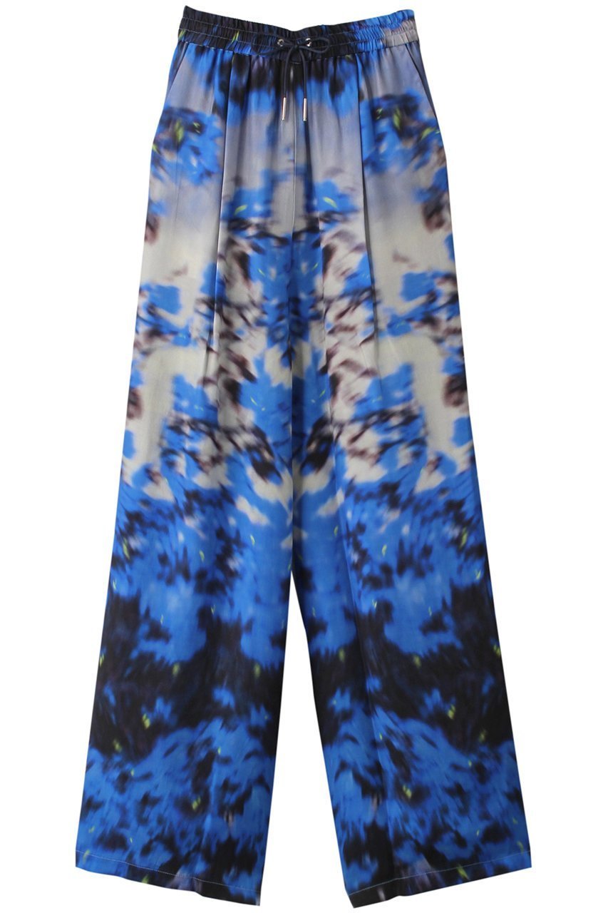 【プランク プロジェクト/PRANK PROJECT】のアブストラクトフラワーワイドパンツ / Abstract Flower Wide Pants インテリア・キッズ・メンズ・レディースファッション・服の通販 founy(ファウニー) 　ファッション　Fashion　レディースファッション　Fashion for Women　パンツ　Pants & Trousers　おすすめ　Recommended / Our Picks　キュプラ　Cupro, Eco Fabric　スリム　Slim, Slim Fit　セットアップ　Set-Up, Coordinated Outfit　フラワー　Flower, Floral　プリント　Print, Printed Pattern　ワイド　Wide, Wide Fit　エレガント 上品　Elegant　BLU(ブルー)|ID: prp329100003135198 ipo3291000000036864856