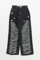 【プランク プロジェクト/PRANK PROJECT】のハードクラッシュデニム / Hard Clashed Jeans BLK(ブラック)|ID: prp329100003135201 ipo3291000000034423451