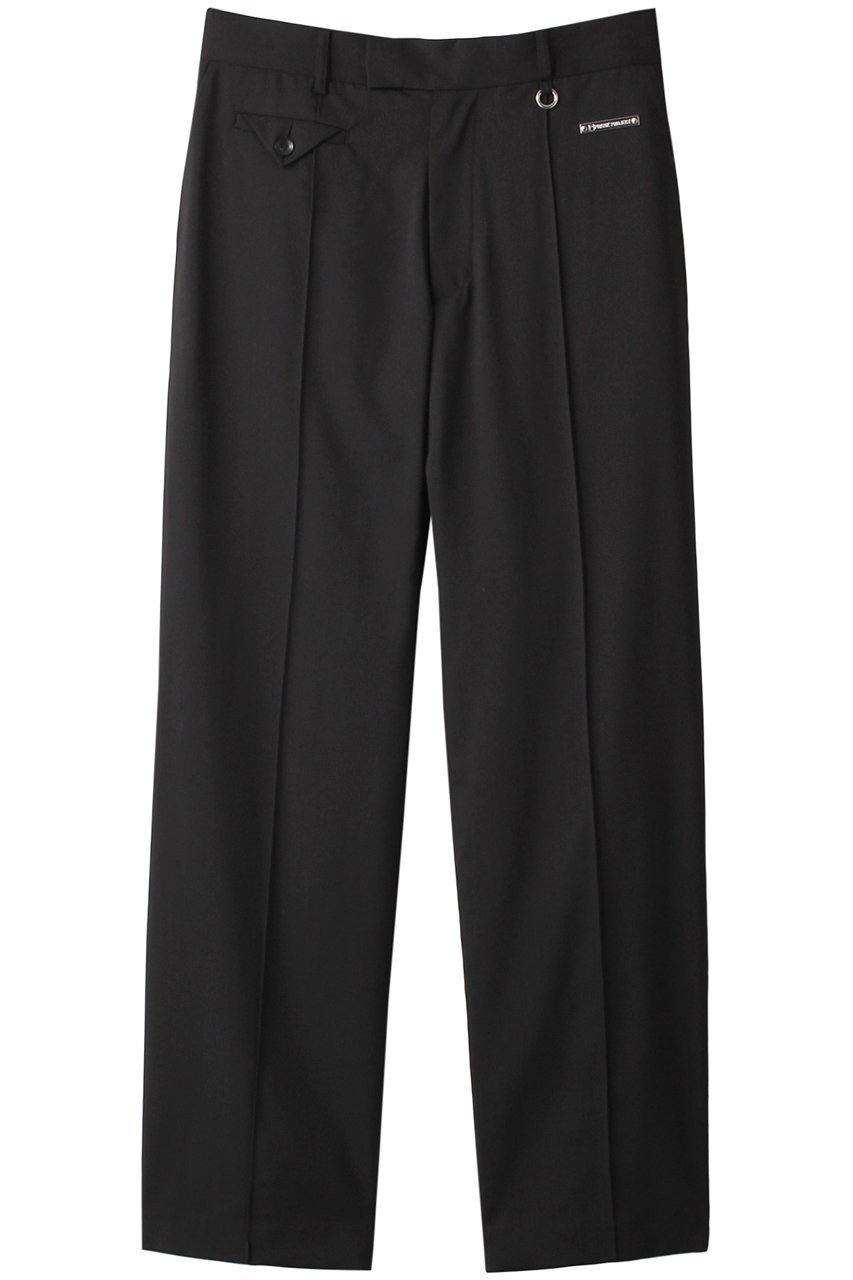【プランク プロジェクト/PRANK PROJECT】のコンバットウールノータックパンツ / Combat Wool Plain Front Pants インテリア・キッズ・メンズ・レディースファッション・服の通販 founy(ファニー) 　ファッション　Fashion　レディースファッション　WOMEN　パンツ　Pants　コイン　Coin　シューズ　Shoes　ストレート　Straight　セットアップ　Set Up　センター　Center　ベーシック　Basic　ポケット　Pocket　マニッシュ　Mannish　ワイド　Wide　ワーク　Work　BLK(ブラック)|ID: prp329100003135207 ipo3291000000029771943