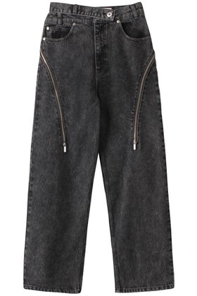 【プランク プロジェクト/PRANK PROJECT】のロングジッパーデニム / Long Zipper Jeans 人気、トレンドファッション・服の通販 founy(ファニー) ファッション Fashion レディースファッション Fashion for Women パンツ Pants & Trousers デニムパンツ・ジーンズ・美脚デニム Denim Jeans & Pants アシンメトリー Asymmetrical Style スリット Slit, Slit Detail デニム Denim, Jeans Material |ID:prp329100003135208