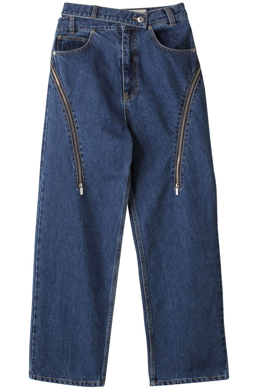 【プランク プロジェクト/PRANK PROJECT】のロングジッパーデニム / Long Zipper Jeans インテリア・キッズ・メンズ・レディースファッション・服の通販 founy(ファニー) 　ファッション　Fashion　レディースファッション　Fashion for Women　パンツ　Pants & Trousers　デニムパンツ・ジーンズ・美脚デニム　Denim Jeans & Pants　アシンメトリー　Asymmetrical Style　スリット　Slit, Slit Detail　デニム　Denim, Jeans Material　BLU(ブルー)|ID: prp329100003135208 ipo3291000000032828399