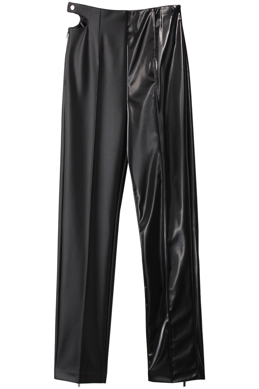 【プランク プロジェクト/PRANK PROJECT】のバックジップコンビレザーパンツ / Back Zip Combination Leather Pants インテリア・キッズ・メンズ・レディースファッション・服の通販 founy(ファニー) 　ファッション　Fashion　レディースファッション　Fashion for Women　パンツ　Pants & Trousers　バッグ　Bags　おすすめ　Recommended / Our Picks　エナメル　Patent Leather　ジップ　Zip, Zipper　ドッキング　Docking, Mixed Material　フレア　Flare, Flared　BLK(ブラック)|ID: prp329100003135210 ipo3291000000036431927