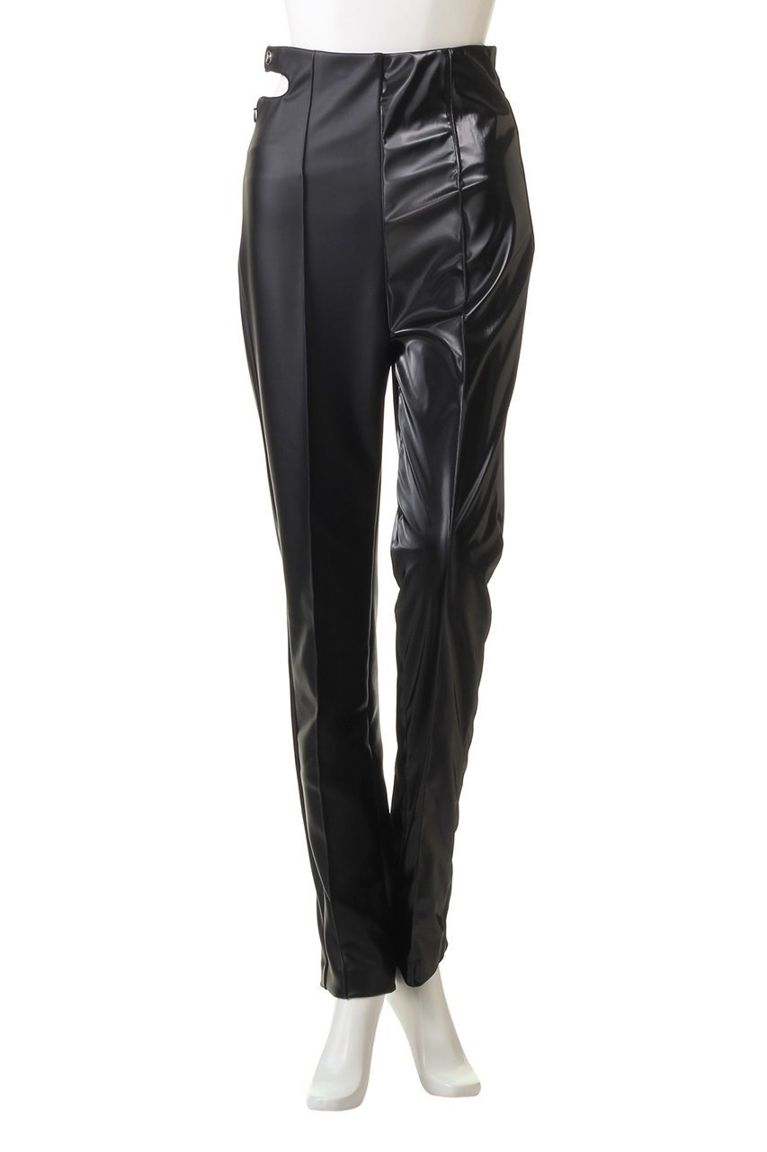 【プランク プロジェクト/PRANK PROJECT】のバックジップコンビレザーパンツ / Back Zip Combination Leather Pants 人気、トレンドファッション・服の通販 founy(ファニー) 　ファッション　Fashion　レディースファッション　Fashion for Women　パンツ　Pants & Trousers　バッグ　Bags　おすすめ　Recommended / Our Picks　エナメル　Patent Leather　ジップ　Zip, Zipper　ドッキング　Docking, Mixed Material　フレア　Flare, Flared　other-2|ID: prp329100003135210 ipo3291000000036431928
