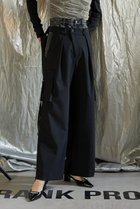 【プランク プロジェクト/PRANK PROJECT】のダブルウエストレイヤードデニムパンツ / Double West Layered Denim Pants BLK(ブラック)|ID:prp329100003135214