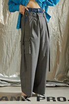 【プランク プロジェクト/PRANK PROJECT】のダブルウエストレイヤードデニムパンツ / Double West Layered Denim Pants GRY(グレー)|ID:prp329100003135214