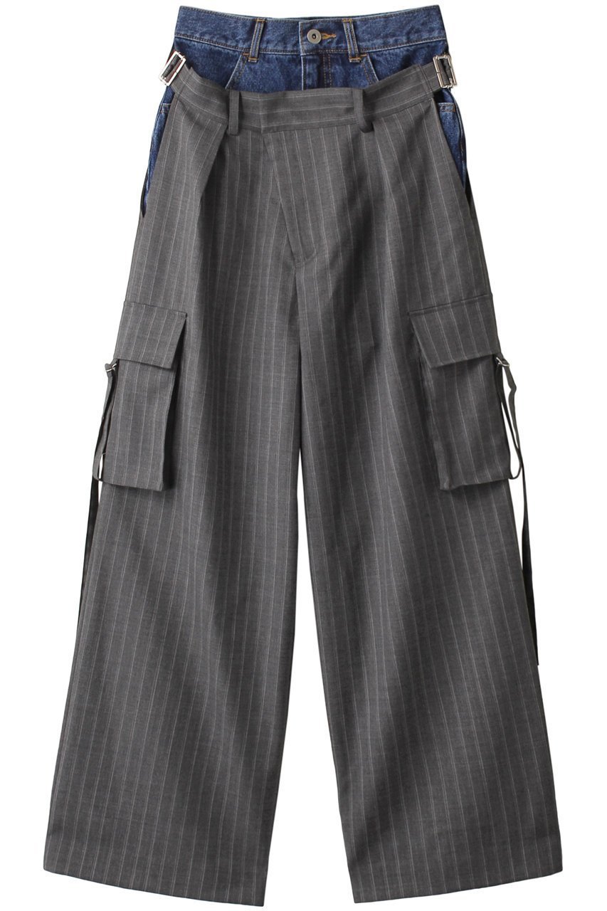 【プランク プロジェクト/PRANK PROJECT】のダブルウエストレイヤードデニムパンツ / Double West Layered Denim Pants インテリア・キッズ・メンズ・レディースファッション・服の通販 founy(ファニー) 　ファッション　Fashion　レディースファッション　Fashion for Women　パンツ　Pants & Trousers　デニムパンツ・ジーンズ・美脚デニム　Denim Jeans & Pants　ショーツ　Shorts, Short Pants　スーツ　Suit, Formalwear　デニム　Denim, Jeans Material　GRY(グレー)|ID: prp329100003135214 ipo3291000000032830856