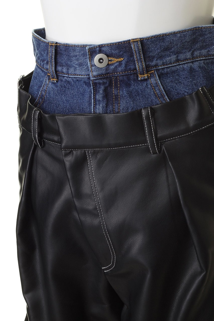 【プランク プロジェクト/PRANK PROJECT】のダブルウエストレイヤードデニムパンツ / Double West Layered Denim Pants 人気、トレンドファッション・服の通販 founy(ファニー) 　ファッション　Fashion　レディースファッション　Fashion for Women　パンツ　Pants & Trousers　デニムパンツ・ジーンズ・美脚デニム　Denim Jeans & Pants　ショーツ　Shorts, Short Pants　スーツ　Suit, Formalwear　デニム　Denim, Jeans Material　other-5|ID: prp329100003135214 ipo3291000000032830860