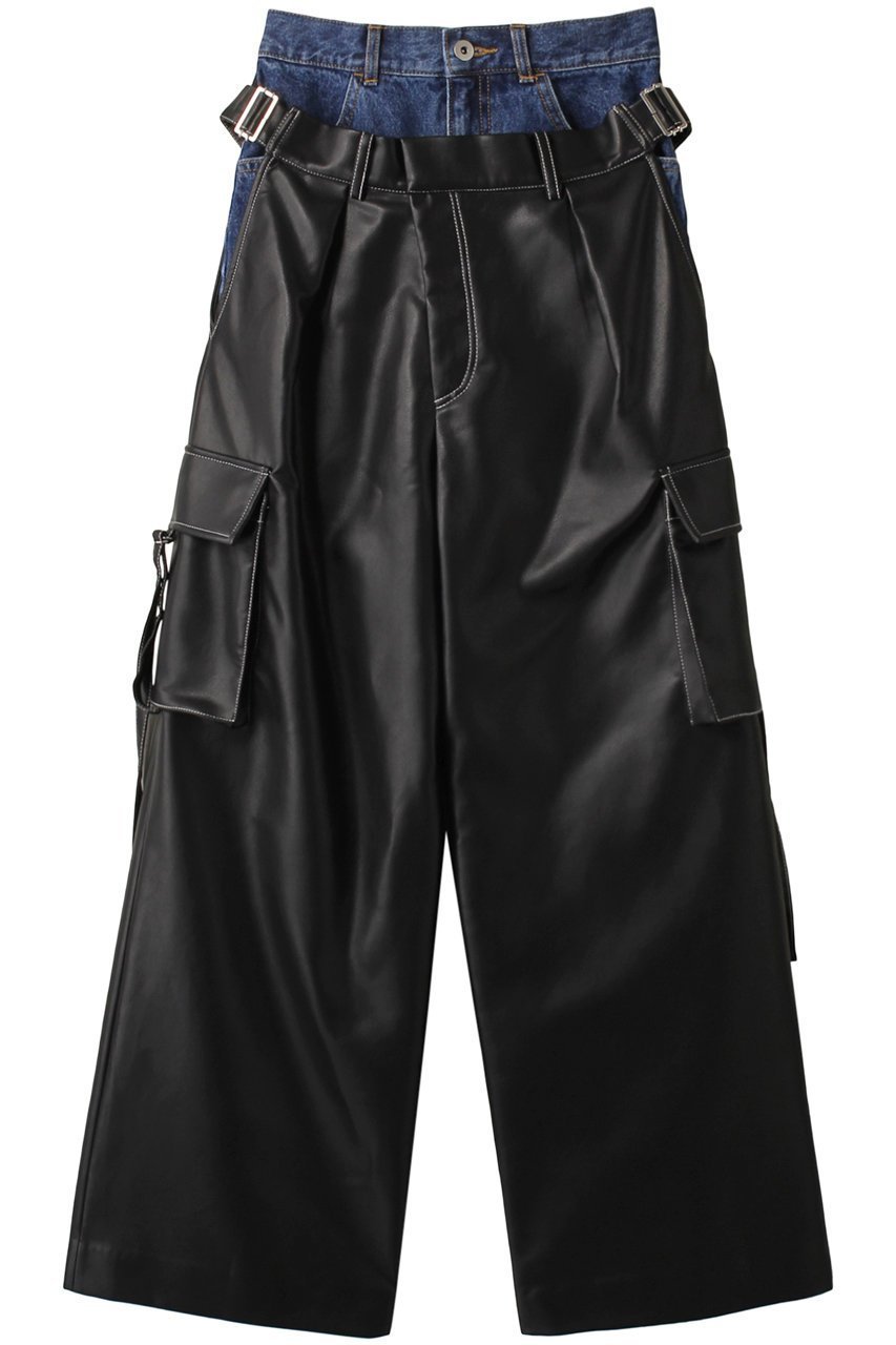 【プランク プロジェクト/PRANK PROJECT】のダブルウエストレイヤードデニムパンツ / Double West Layered Denim Pants インテリア・キッズ・メンズ・レディースファッション・服の通販 founy(ファニー) 　ファッション　Fashion　レディースファッション　Fashion for Women　パンツ　Pants & Trousers　デニムパンツ・ジーンズ・美脚デニム　Denim Jeans & Pants　ショーツ　Shorts, Short Pants　スーツ　Suit, Formalwear　デニム　Denim, Jeans Material　BLU(ブルー)|ID: prp329100003135214 ipo3291000000036011025