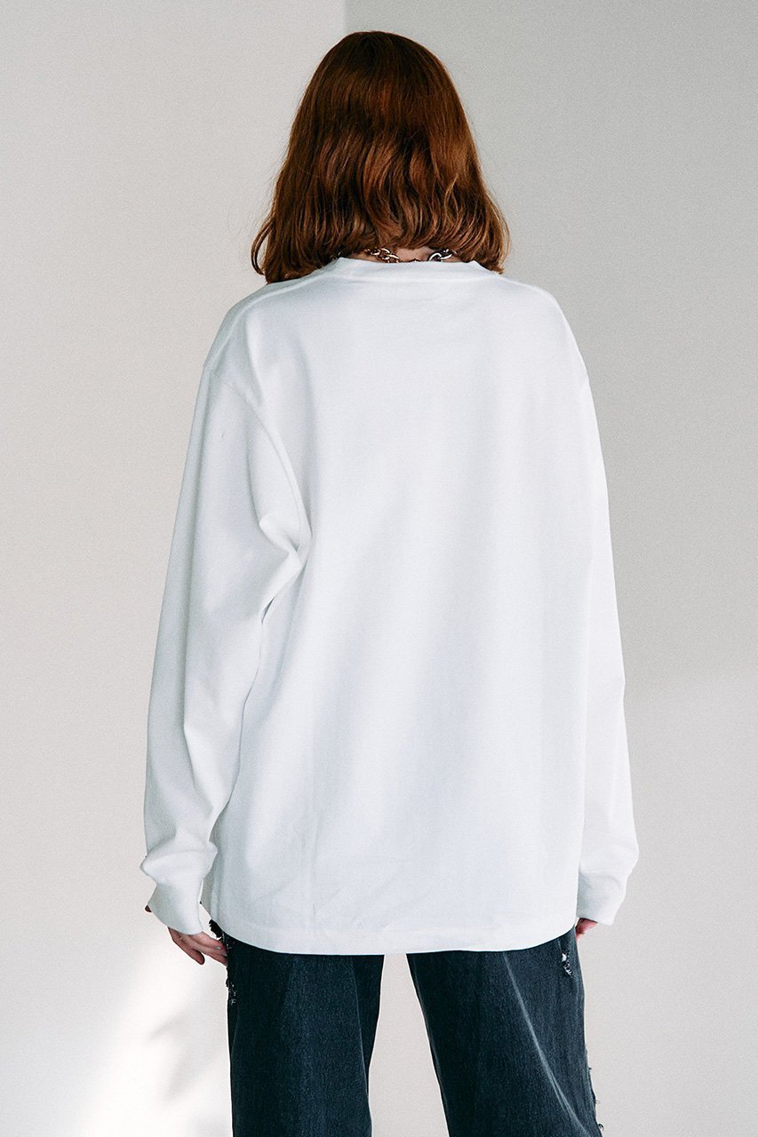 【プランク プロジェクト/PRANK PROJECT】の【UNISEX】PロゴビッグロンTEE / P Logo Big Long Sleeve Tee 人気、トレンドファッション・服の通販 founy(ファニー) 　ファッション　Fashion　レディースファッション　Fashion for Women　トップス・カットソー　Cut & Sew Tops　シャツ・ブラウス・オフィスカジュアル　Elegant Blouses & Button-Ups　ロングTシャツ・Tシャツ　Longline T-Shirts & Tees　カットソー・ベーシックTシャツ　Cut-and-Sewn Tops / Stretch Tees & Basics　ユニセックス　Unisex, Genderless　スリーブ　Sleeve, Long Sleeve / Short Sleeve　モチーフ　Motif, Design Theme　ルーズ　Loose, Oversized　ロング　Long, Long-Length　other-5|ID: prp329100003135221 ipo3291000000032838003
