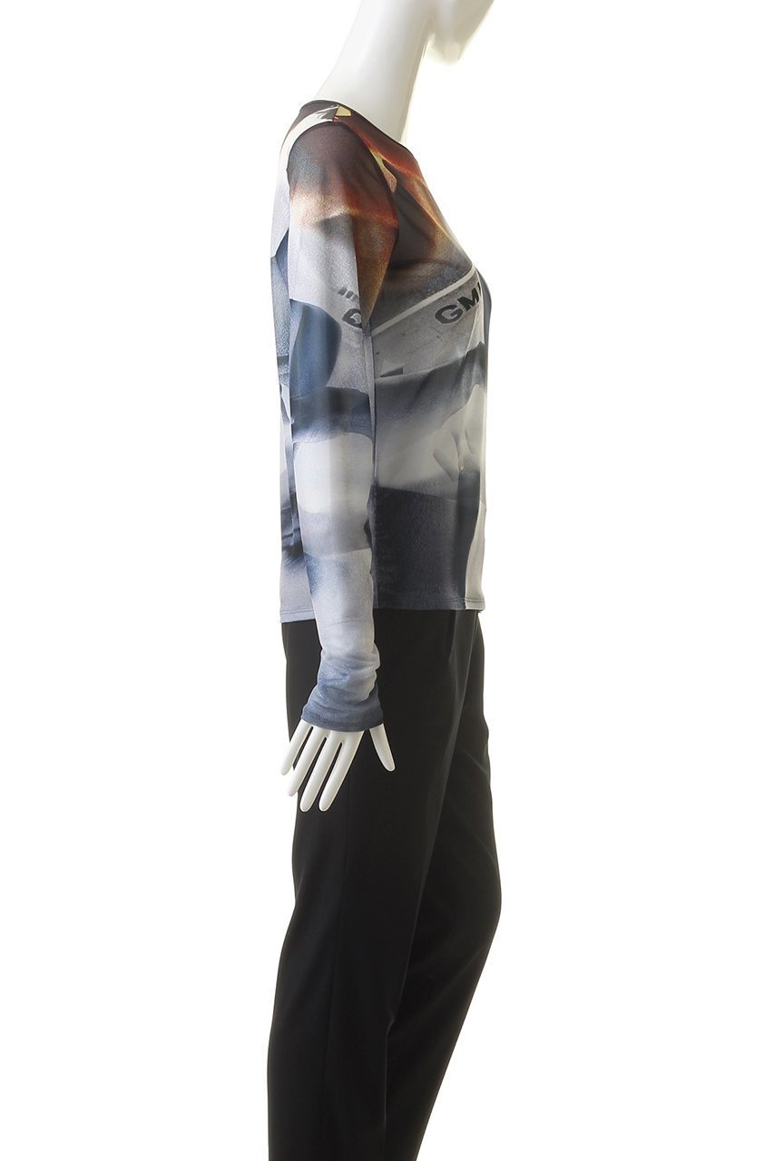 【プランク プロジェクト/PRANK PROJECT】のマルチプリントシアークルートップ / Multi Printed See-through Crew Neck Top 人気、トレンドファッション・服の通販 founy(ファニー) 　ファッション　Fashion　レディースファッション　Fashion for Women　トップス・カットソー　Cut & Sew Tops　シャツ・ブラウス・オフィスカジュアル　Elegant Blouses & Button-Ups　ロングTシャツ・Tシャツ　Longline T-Shirts & Tees　カットソー・ベーシックTシャツ　Cut-and-Sewn Tops / Stretch Tees & Basics　インナー　Innerwear　ヴィンテージ　Vintage Style　グラデーション　Gradient, Ombre　コンパクト　Compact, Small Size　シアー　Sheer, See-Through　ジャケット　Jacket, Outerwear　スリーブ　Sleeve, Long Sleeve / Short Sleeve　ビーチ　Beach, Seaside　プリント　Print, Printed Pattern　モノトーン　Monotone, Black and White　ロング　Long, Long-Length　other-3|ID: prp329100003135228 ipo3291000000032838174