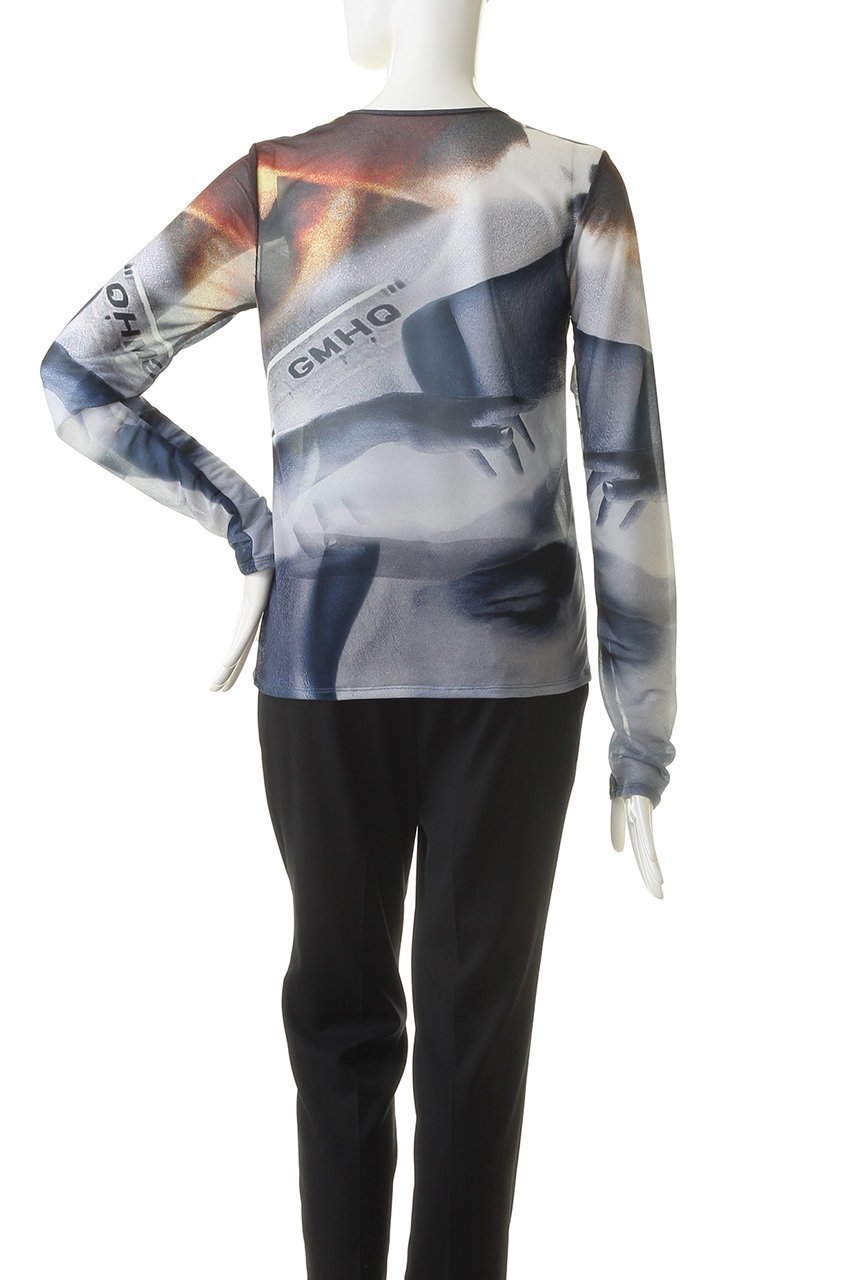 【プランク プロジェクト/PRANK PROJECT】のマルチプリントシアークルートップ / Multi Printed See-through Crew Neck Top 人気、トレンドファッション・服の通販 founy(ファニー) 　ファッション　Fashion　レディースファッション　Fashion for Women　トップス・カットソー　Cut & Sew Tops　シャツ・ブラウス・オフィスカジュアル　Elegant Blouses & Button-Ups　ロングTシャツ・Tシャツ　Longline T-Shirts & Tees　カットソー・ベーシックTシャツ　Cut-and-Sewn Tops / Stretch Tees & Basics　インナー　Innerwear　ヴィンテージ　Vintage Style　グラデーション　Gradient, Ombre　コンパクト　Compact, Small Size　シアー　Sheer, See-Through　ジャケット　Jacket, Outerwear　スリーブ　Sleeve, Long Sleeve / Short Sleeve　ビーチ　Beach, Seaside　プリント　Print, Printed Pattern　モノトーン　Monotone, Black and White　ロング　Long, Long-Length　other-4|ID: prp329100003135228 ipo3291000000032838179