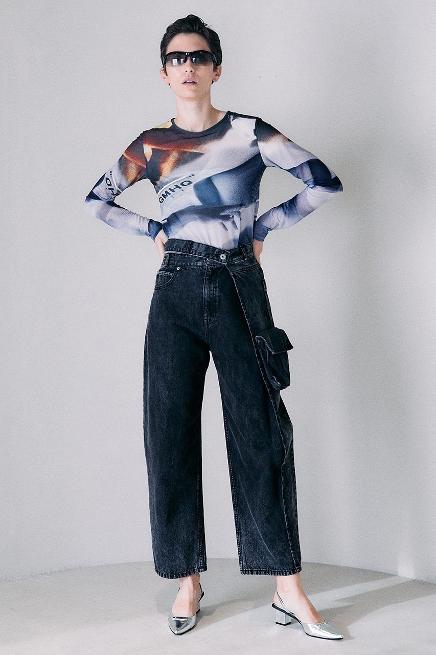 【プランク プロジェクト/PRANK PROJECT】のマルチプリントシアークルートップ / Multi Printed See-through Crew Neck Top 人気、トレンドファッション・服の通販 founy(ファニー) 　ファッション　Fashion　レディースファッション　Fashion for Women　トップス・カットソー　Cut & Sew Tops　シャツ・ブラウス・オフィスカジュアル　Elegant Blouses & Button-Ups　ロングTシャツ・Tシャツ　Longline T-Shirts & Tees　カットソー・ベーシックTシャツ　Cut-and-Sewn Tops / Stretch Tees & Basics　インナー　Innerwear　ヴィンテージ　Vintage Style　グラデーション　Gradient, Ombre　コンパクト　Compact, Small Size　シアー　Sheer, See-Through　ジャケット　Jacket, Outerwear　スリーブ　Sleeve, Long Sleeve / Short Sleeve　ビーチ　Beach, Seaside　プリント　Print, Printed Pattern　モノトーン　Monotone, Black and White　ロング　Long, Long-Length　other-8|ID: prp329100003135228 ipo3291000000032838203