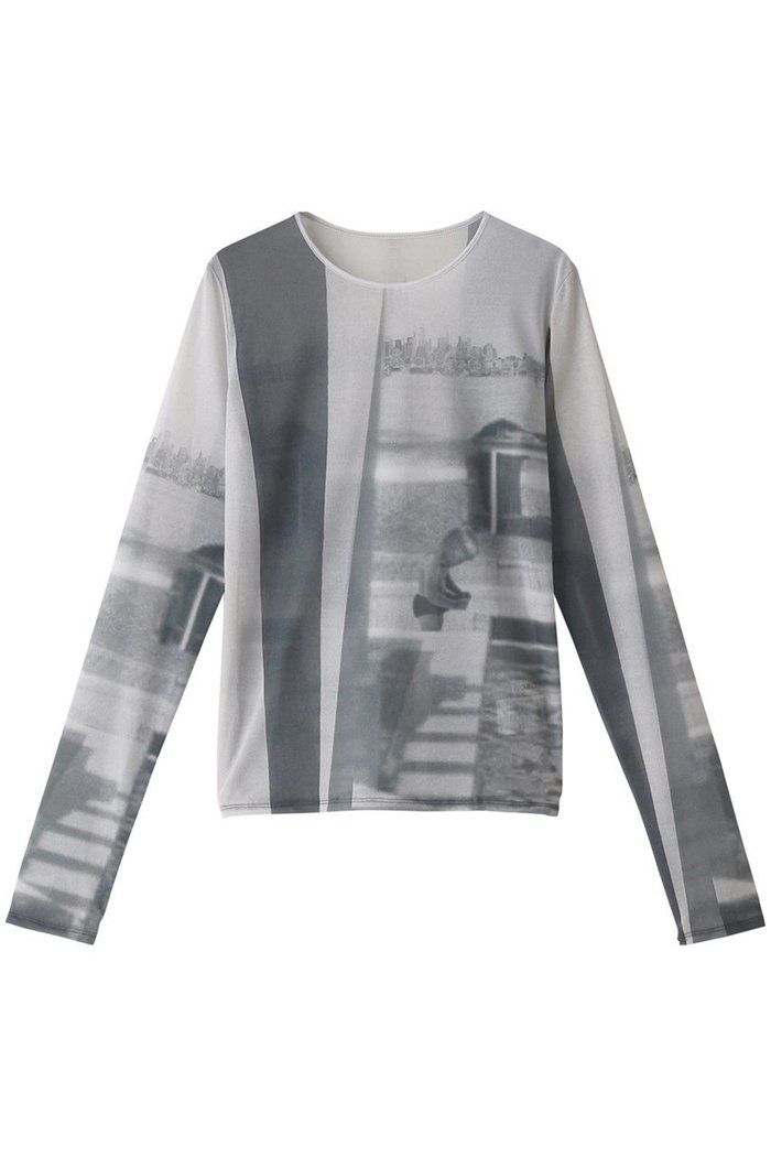 【プランク プロジェクト/PRANK PROJECT】のマルチプリントシアークルートップ / Multi Printed See-through Crew Neck Top インテリア・キッズ・メンズ・レディースファッション・服の通販 founy(ファウニー) https://founy.com/ ファッション Fashion レディースファッション Fashion for Women トップス・カットソー Cut & Sew Tops シャツ・ブラウス・オフィスカジュアル Elegant Blouses & Button-Ups ロングTシャツ・Tシャツ Longline T-Shirts & Tees カットソー・ベーシックTシャツ Cut-and-Sewn Tops / Stretch Tees & Basics インナー Innerwear ヴィンテージ Vintage Style グラデーション Gradient, Ombre コンパクト Compact, Small Size シアー Sheer, See-Through ジャケット Jacket, Outerwear スリーブ Sleeve, Long Sleeve / Short Sleeve ビーチ Beach, Seaside プリント Print, Printed Pattern モノトーン Monotone, Black and White ロング Long, Long-Length |ID: prp329100003135228 ipo3291000000037006145