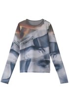 【プランク プロジェクト/PRANK PROJECT】のマルチプリントシアークルートップ / Multi Printed See-through Crew Neck Top MLT1(マルチカラー1)|ID: prp329100003135228 ipo3291000000037006151