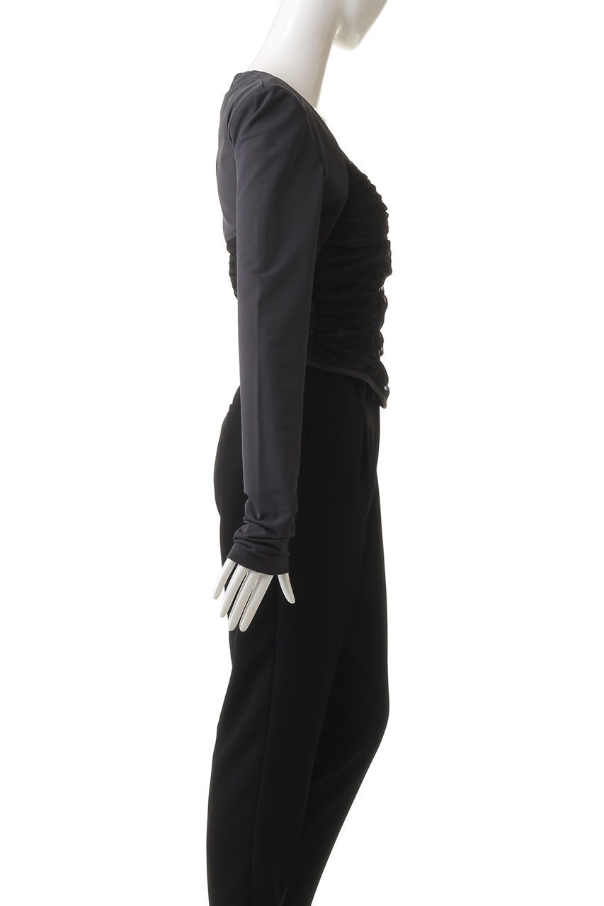 【プランク プロジェクト/PRANK PROJECT】のスキューバギャザービスチェトップ / Scuba-Jersey Gathered Bistier Top 人気、トレンドファッション・服の通販 founy(ファニー) 　ファッション　Fashion　レディースファッション　WOMEN　トップス・カットソー　Tops/Tshirt　キャミソール / ノースリーブ　No Sleeves　シャツ/ブラウス　Shirts/Blouses　ロング / Tシャツ　T-Shirts　カットソー　Cut and Sewn　ビスチェ　Bustier　エレガント 上品　Elegant　カットソー　Cut And Sew　キャミソール　Camisole　コンパクト　Compact　ショルダー　Shoulder　ジップ　Zip　タンク　Tank　チュール　Tulle　トレンド　Trend　水着　Swimsuit　other-3|ID: prp329100003135231 ipo3291000000031416238