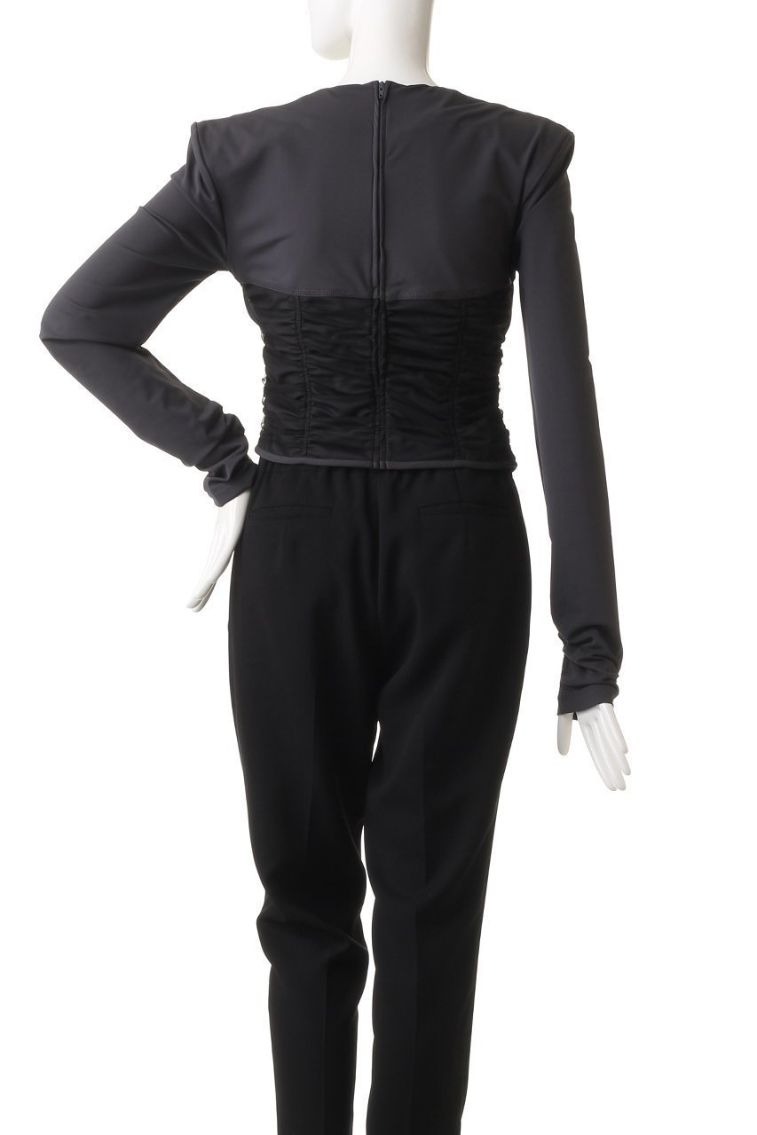 【プランク プロジェクト/PRANK PROJECT】のスキューバギャザービスチェトップ / Scuba-Jersey Gathered Bistier Top 人気、トレンドファッション・服の通販 founy(ファニー) 　ファッション　Fashion　レディースファッション　WOMEN　トップス・カットソー　Tops/Tshirt　キャミソール / ノースリーブ　No Sleeves　シャツ/ブラウス　Shirts/Blouses　ロング / Tシャツ　T-Shirts　カットソー　Cut and Sewn　ビスチェ　Bustier　エレガント 上品　Elegant　カットソー　Cut And Sew　キャミソール　Camisole　コンパクト　Compact　ショルダー　Shoulder　ジップ　Zip　タンク　Tank　チュール　Tulle　トレンド　Trend　水着　Swimsuit　other-4|ID: prp329100003135231 ipo3291000000031416239