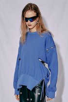 【プランク プロジェクト/PRANK PROJECT】のメニージップダンボールニットトップ / Many Zips Double Knit Top 人気、トレンドファッション・服の通販 founy(ファニー) ファッション Fashion レディースファッション Fashion for Women トップス・カットソー Cut & Sew Tops ニット Knit Tops & Sweaters カジュアルプルオーバー・ニットトップス Pullovers & Knit Tops / Casual Pullovers おすすめ Recommended / Our Picks インナー Innerwear ダブル Double, Double-Breasted フェイス Face, Facial Design フラット Flat, Flat Shoes thumbnail BLU(ブルー)|ID: prp329100003135235 ipo3291000000032961367