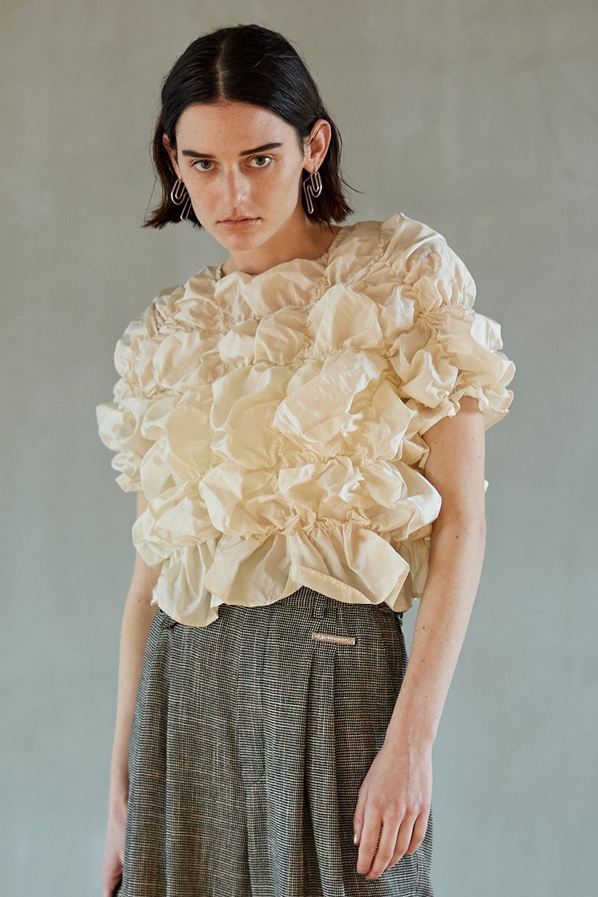 【プランク プロジェクト/PRANK PROJECT】のしぼりプリーツ2WAYトップ / Wrung Pleats Two-way Top 人気、トレンドファッション・服の通販 founy(ファニー) ファッション Fashion レディースファッション Fashion for Women トップス・カットソー Cut & Sew Tops シャツ・ブラウス・オフィスカジュアル Elegant Blouses & Button-Ups カーディガン Cardigan, Knitwear シャーリング Shirring, Ruched ショート Short, Short Length シルク Silk, 100% Silk シンプル Simple, Minimal ストレッチ Stretch, Stretchy Fabric スリーブ Sleeve, Long Sleeve / Short Sleeve セットアップ Set-Up, Coordinated Outfit プリーツ Pleats, Pleated 帽子 Hat, Headwear other-5|ID: prp329100003135236 ipo3291000000032940027