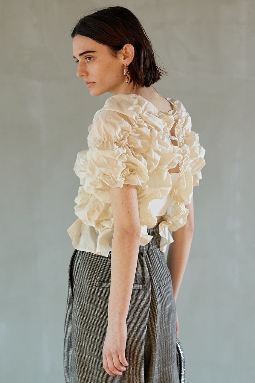 【プランク プロジェクト/PRANK PROJECT】のしぼりプリーツ2WAYトップ / Wrung Pleats Two-way Top 人気、トレンドファッション・服の通販 founy(ファニー) ファッション Fashion レディースファッション Fashion for Women トップス・カットソー Cut & Sew Tops シャツ・ブラウス・オフィスカジュアル Elegant Blouses & Button-Ups カーディガン Cardigan, Knitwear シャーリング Shirring, Ruched ショート Short, Short Length シルク Silk, 100% Silk シンプル Simple, Minimal ストレッチ Stretch, Stretchy Fabric スリーブ Sleeve, Long Sleeve / Short Sleeve セットアップ Set-Up, Coordinated Outfit プリーツ Pleats, Pleated 帽子 Hat, Headwear other-6|ID: prp329100003135236 ipo3291000000032940036