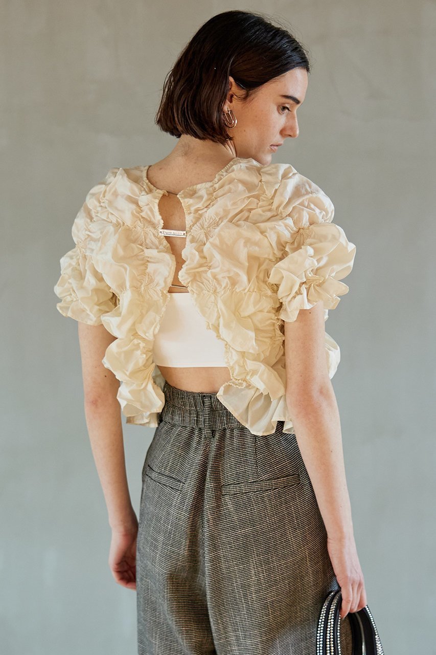 【プランク プロジェクト/PRANK PROJECT】のしぼりプリーツ2WAYトップ / Wrung Pleats Two-way Top 人気、トレンドファッション・服の通販 founy(ファニー) ファッション Fashion レディースファッション Fashion for Women トップス・カットソー Cut & Sew Tops シャツ・ブラウス・オフィスカジュアル Elegant Blouses & Button-Ups カーディガン Cardigan, Knitwear シャーリング Shirring, Ruched ショート Short, Short Length シルク Silk, 100% Silk シンプル Simple, Minimal ストレッチ Stretch, Stretchy Fabric スリーブ Sleeve, Long Sleeve / Short Sleeve セットアップ Set-Up, Coordinated Outfit プリーツ Pleats, Pleated 帽子 Hat, Headwear other-7|ID: prp329100003135236 ipo3291000000032940045