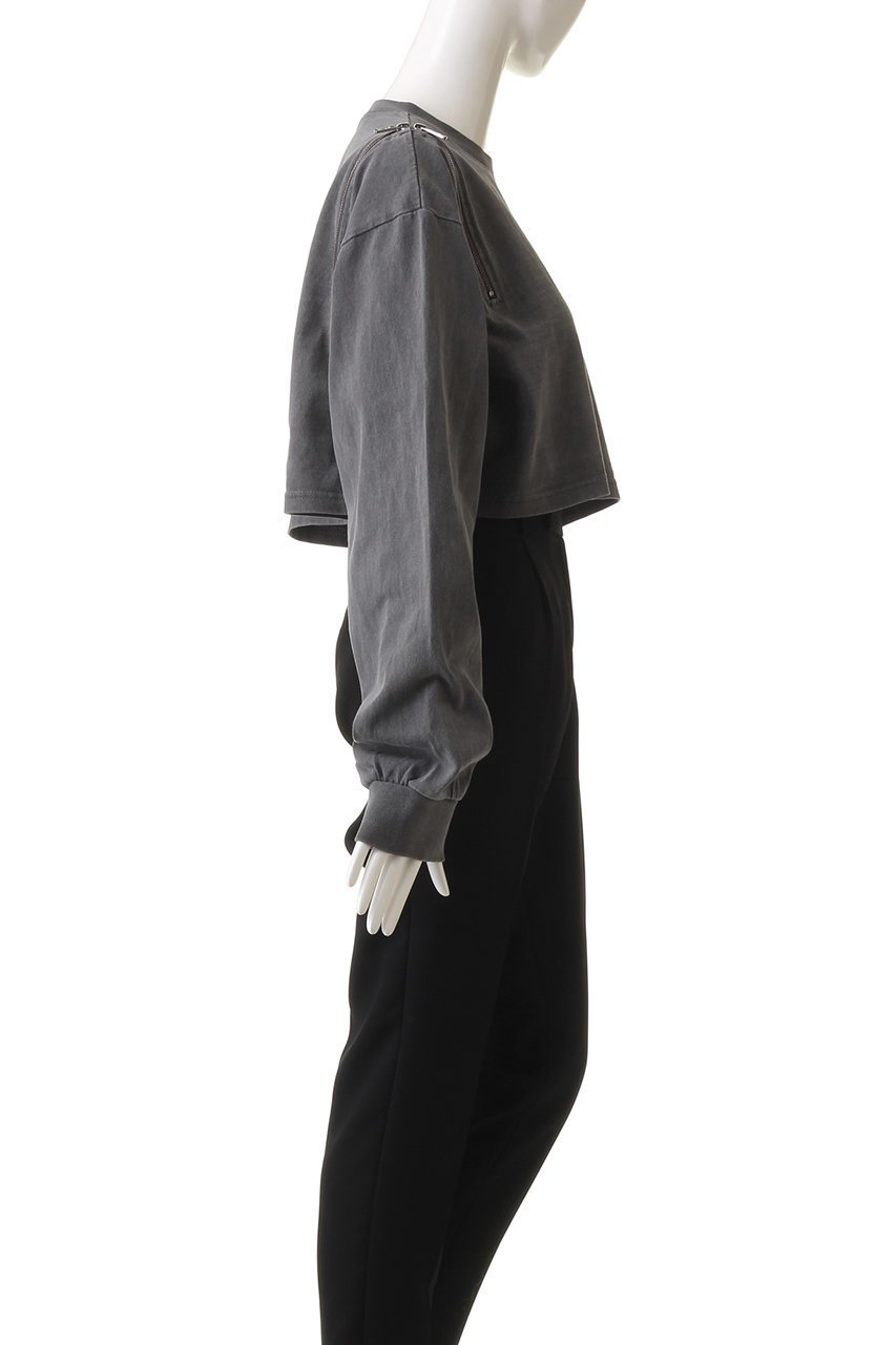 【プランク プロジェクト/PRANK PROJECT】のロゴエンブロイダリーピグメントオーバートップ / Logo Embroidery Pigment Over Top 人気、トレンドファッション・服の通販 founy(ファニー) ファッション Fashion レディースファッション Fashion for Women トップス・カットソー Cut & Sew Tops ニット Knit Tops & Sweaters カジュアルプルオーバー・ニットトップス Pullovers & Knit Tops / Casual Pullovers おすすめ Recommended / Our Picks ショート Short, Short Length ジップ Zip, Zipper ヴィンテージ Vintage Style other-3|ID: prp329100003135238 ipo3291000000034421729