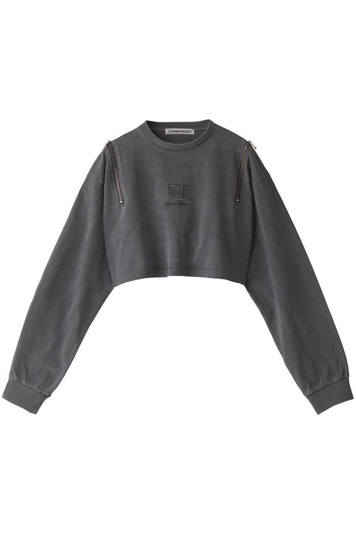 【プランク プロジェクト/PRANK PROJECT】のロゴエンブロイダリーピグメントオーバートップ / Logo Embroidery Pigment Over Top インテリア・キッズ・メンズ・レディースファッション・服の通販 founy(ファニー) https://founy.com/ ファッション Fashion レディースファッション Fashion for Women トップス・カットソー Cut & Sew Tops ニット Knit Tops & Sweaters カジュアルプルオーバー・ニットトップス Pullovers & Knit Tops / Casual Pullovers おすすめ Recommended / Our Picks ショート Short, Short Length ジップ Zip, Zipper ヴィンテージ Vintage Style |ID: prp329100003135238 ipo3291000000035837431