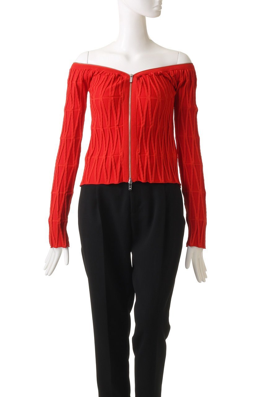 【プランク プロジェクト/PRANK PROJECT】のオフショルジップニット / Off Shoulder Zip Knit 人気、トレンドファッション・服の通販 founy(ファニー) 　ファッション　Fashion　レディースファッション　Fashion for Women　トップス・カットソー　Cut & Sew Tops　ニット　Knit Tops & Sweaters　カジュアルプルオーバー・ニットトップス　Pullovers & Knit Tops / Casual Pullovers　おすすめ　Recommended / Our Picks　インナー　Innerwear　タンク　Tank Top, Sleeveless Top　フロント　Front, Front Design　other-2|ID: prp329100003135239 ipo3291000000032960658