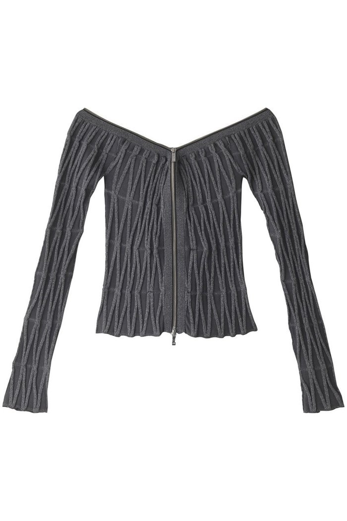 【プランク プロジェクト/PRANK PROJECT】のオフショルジップニット / Off Shoulder Zip Knit インテリア・キッズ・メンズ・レディースファッション・服の通販 founy(ファウニー) https://founy.com/ ファッション Fashion レディースファッション Fashion for Women トップス・カットソー Cut & Sew Tops ニット Knit Tops & Sweaters カジュアルプルオーバー・ニットトップス Pullovers & Knit Tops / Casual Pullovers おすすめ Recommended / Our Picks インナー Innerwear タンク Tank Top, Sleeveless Top フロント Front, Front Design |ID: prp329100003135239 ipo3291000000036098951