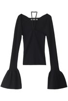 【プランク プロジェクト/PRANK PROJECT】のベルスリーブニットトップ / Bell Sleeve Knit Top 人気、トレンドファッション・服の通販 founy(ファニー) ファッション Fashion レディースファッション Fashion for Women トップス・カットソー Cut & Sew Tops ニット Knit Tops & Sweaters カジュアルプルオーバー・ニットトップス Pullovers & Knit Tops / Casual Pullovers おすすめ Recommended / Our Picks thumbnail BLK(ブラック)|ID: prp329100003135240 ipo3291000000036593491