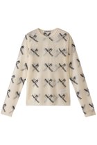 【プランク プロジェクト/PRANK PROJECT】のシースルーロゴジャガードニット / See-through Logo Jacquard Knit IVRアイボリー)|ID: prp329100003135242 ipo3291000000032960985