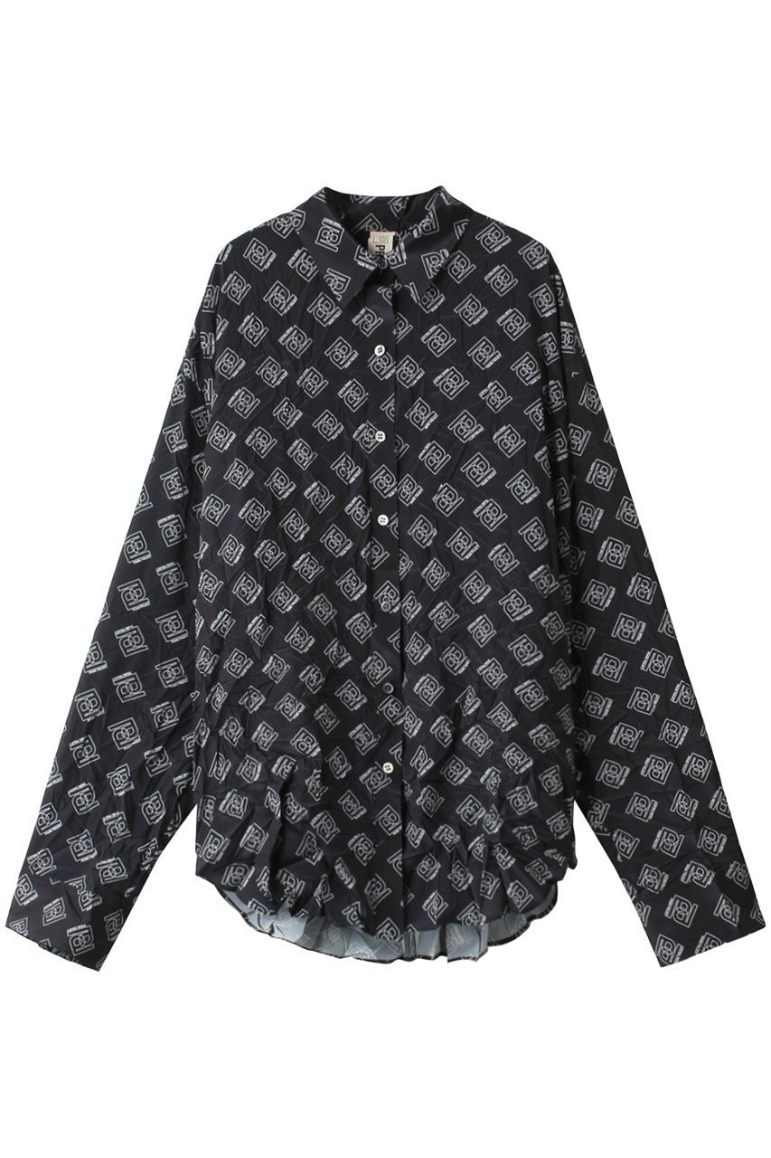 【プランク プロジェクト/PRANK PROJECT】のモノグラムプリントワッシャーシャツ / Monogram Printed Washed Shirt 人気、トレンドファッション・服の通販 founy(ファニー) 　ファッション　Fashion　レディースファッション　WOMEN　トップス・カットソー　Tops/Tshirt　シャツ/ブラウス　Shirts/Blouses　スリーブ　プリント　モノトーン　ロング　ワッシャー　 other-1|ID: prp329100003135246 ipo3291000000024727616