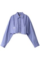 【プランク プロジェクト/PRANK PROJECT】の2WAYガーターショートレングスシャツ / Two-way Garter Short-length Shirt BLU(ブルー)|ID: prp329100003135250 ipo3291000000036402919