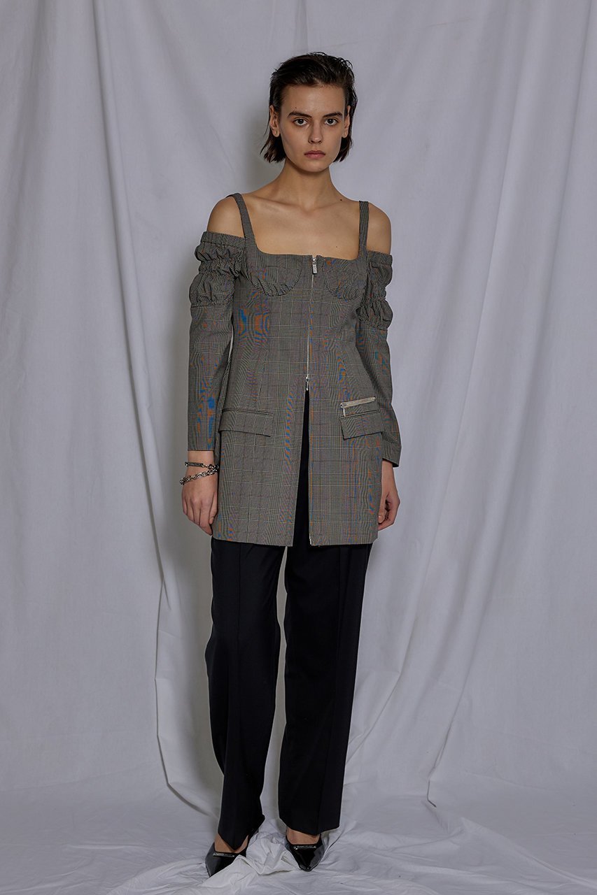 【プランク プロジェクト/PRANK PROJECT】のオフショルダービスチェトップス / Off Shoulder Bistier Top 人気、トレンドファッション・服の通販 founy(ファニー) 　ファッション　Fashion　レディースファッション　Fashion for Women　トップス・カットソー　Cut & Sew Tops　シャツ・ブラウス・オフィスカジュアル　Elegant Blouses & Button-Ups　ビスチェ　Bustiers & Corset Tops / Layered Bustier Style　おすすめ　Recommended / Our Picks　ジャケット　Jacket, Outerwear　ストレッチ　Stretch, Stretchy Fabric　スリット　Slit, Slit Detail　スリーブ　Sleeve, Long Sleeve / Short Sleeve　セットアップ　Set-Up, Coordinated Outfit　デニム　Denim, Jeans Material　ロング　Long, Long-Length　other-6|ID: prp329100003135253 ipo3291000000032943513