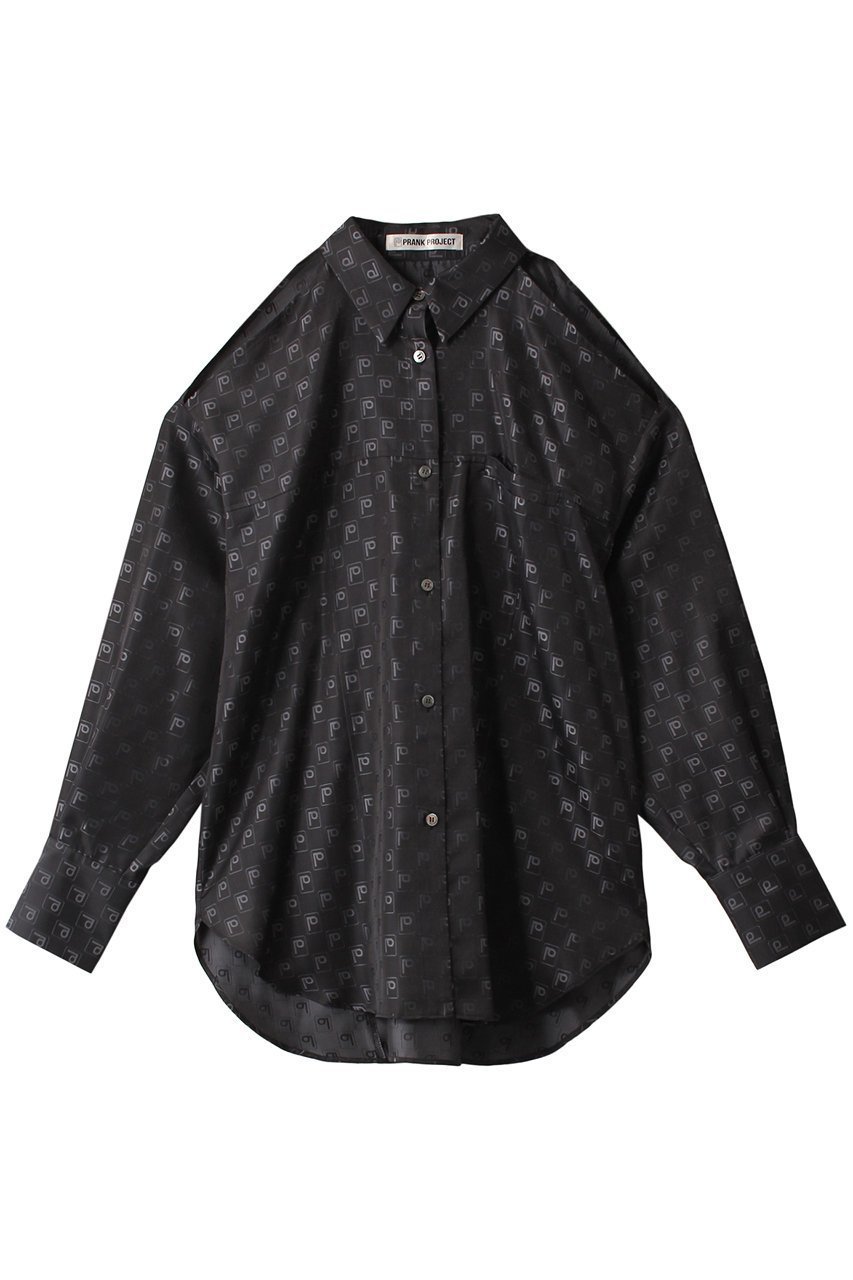 【プランク プロジェクト/PRANK PROJECT】のロゴジャガードシャツ / Logo Jacquard Shirt 人気、トレンドファッション・服の通販 founy(ファニー) 　ファッション　Fashion　レディースファッション　WOMEN　トップス・カットソー　Tops/Tshirt　シャツ/ブラウス　Shirts/Blouses　サテン　Satin　スラックス　Slacks　スリット　Slit　スリーブ　Sleeve　バランス　Balance　ボトム　Bottom　マニッシュ　Mannish　ロング　Long　エレガント 上品　Elegant　 other-1|ID: prp329100003135254 ipo3291000000026728630