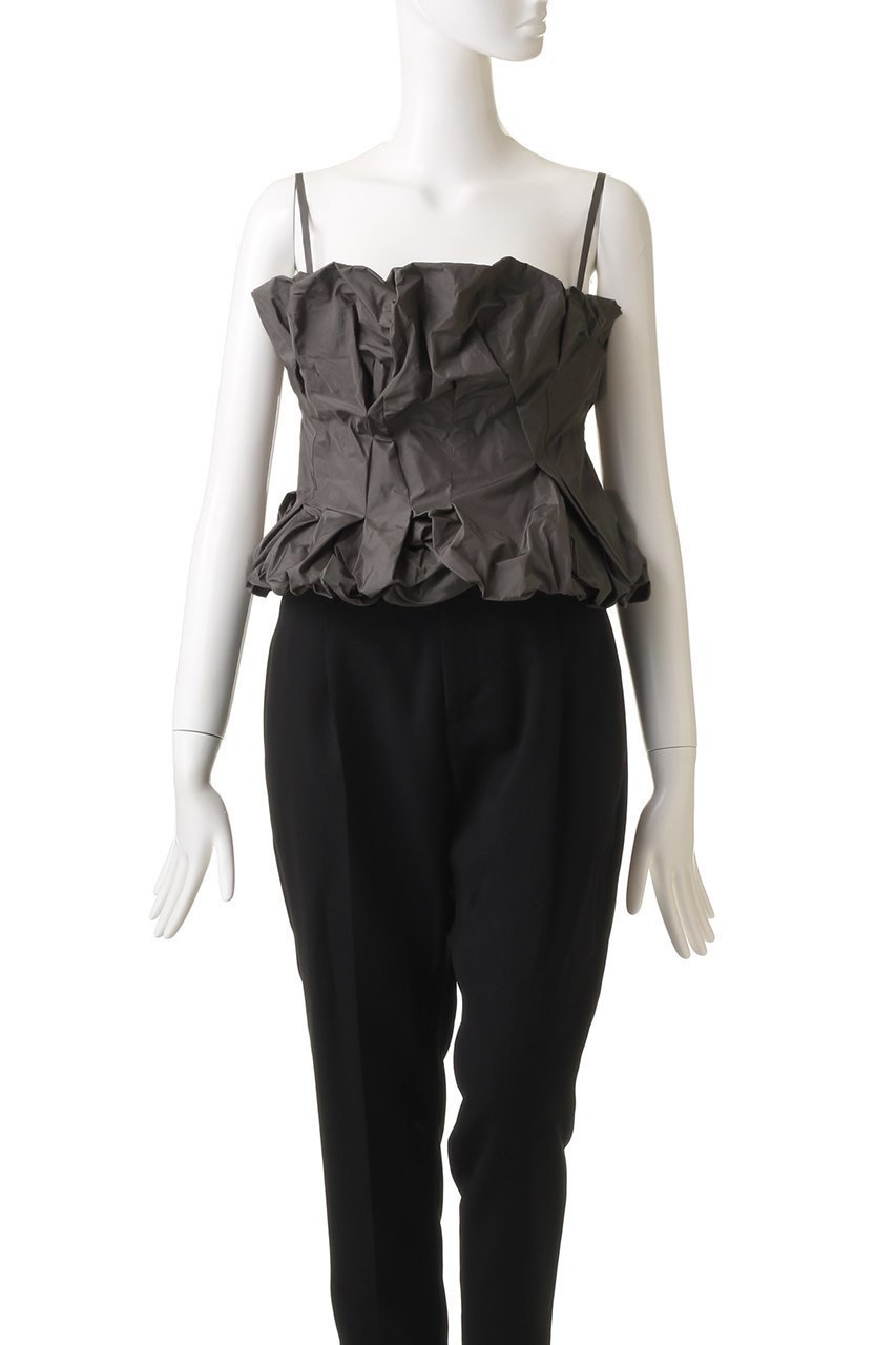 【プランク プロジェクト/PRANK PROJECT】のボリュームタフタビスチェ / Voluminous Taffeta Bistier 人気、トレンドファッション・服の通販 founy(ファニー) 　ファッション　Fashion　レディースファッション　Fashion for Women　トップス・カットソー　Cut & Sew Tops　キャミソール&ノースリーブ　Camisoles & Sleeveless Tops　シャツ・ブラウス・オフィスカジュアル　Elegant Blouses & Button-Ups　ロングTシャツ・Tシャツ　Longline T-Shirts & Tees　カットソー・ベーシックTシャツ　Cut-and-Sewn Tops / Stretch Tees & Basics　ビスチェ　Bustiers & Corset Tops / Layered Bustier Style　おすすめ　Recommended / Our Picks　インナー　Innerwear　キャミソール　Camisole, Spaghetti Strap Top　シェイプ　Shape, Slim Fit　ストリング　String, Drawstring　タフタ　Taffeta, Structured Fabric　タンク　Tank Top, Sleeveless Top　ビスチェ　Bustier, Corset Top　軽量　Lightweight, Ultra Light　other-2|ID: prp329100003135256 ipo3291000000035485027