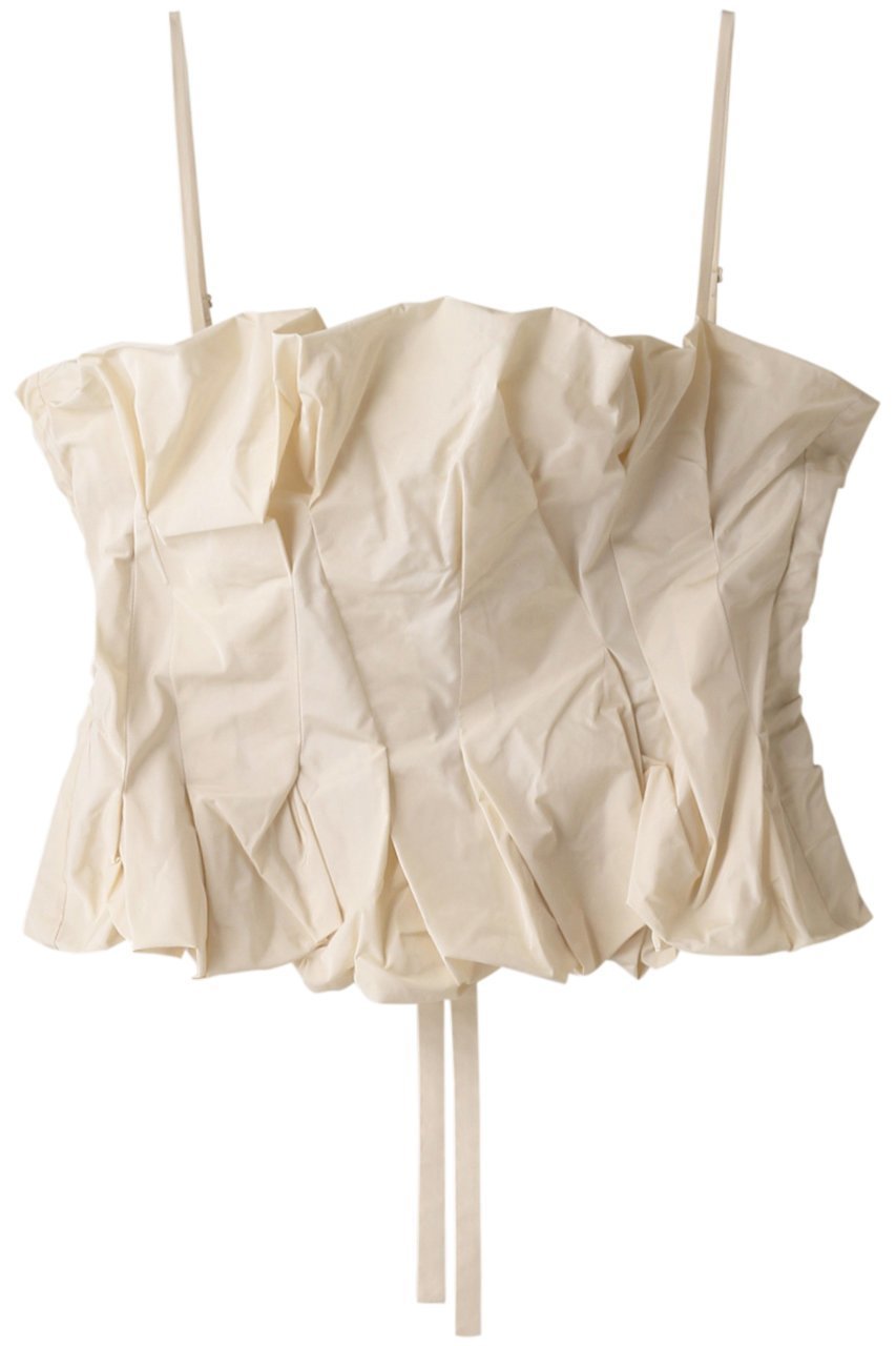 【プランク プロジェクト/PRANK PROJECT】のボリュームタフタビスチェ / Voluminous Taffeta Bistier インテリア・キッズ・メンズ・レディースファッション・服の通販 founy(ファウニー) 　ファッション　Fashion　レディースファッション　Fashion for Women　トップス・カットソー　Cut & Sew Tops　キャミソール&ノースリーブ　Camisoles & Sleeveless Tops　シャツ・ブラウス・オフィスカジュアル　Elegant Blouses & Button-Ups　ロングTシャツ・Tシャツ　Longline T-Shirts & Tees　カットソー・ベーシックTシャツ　Cut-and-Sewn Tops / Stretch Tees & Basics　ビスチェ　Bustiers & Corset Tops / Layered Bustier Style　おすすめ　Recommended / Our Picks　インナー　Innerwear　キャミソール　Camisole, Spaghetti Strap Top　シェイプ　Shape, Slim Fit　ストリング　String, Drawstring　タフタ　Taffeta, Structured Fabric　タンク　Tank Top, Sleeveless Top　ビスチェ　Bustier, Corset Top　軽量　Lightweight, Ultra Light　IVR(アイボリー)|ID: prp329100003135256 ipo3291000000036989515