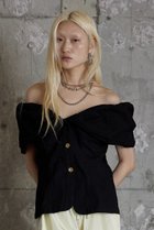 【プランク プロジェクト/PRANK PROJECT】のワッシャーリップストップオフショルビスチェ / Washed Rip-stop Off Shoulder Bistier BLK(ブラック)|ID: prp329100003135257 ipo3291000000036402953