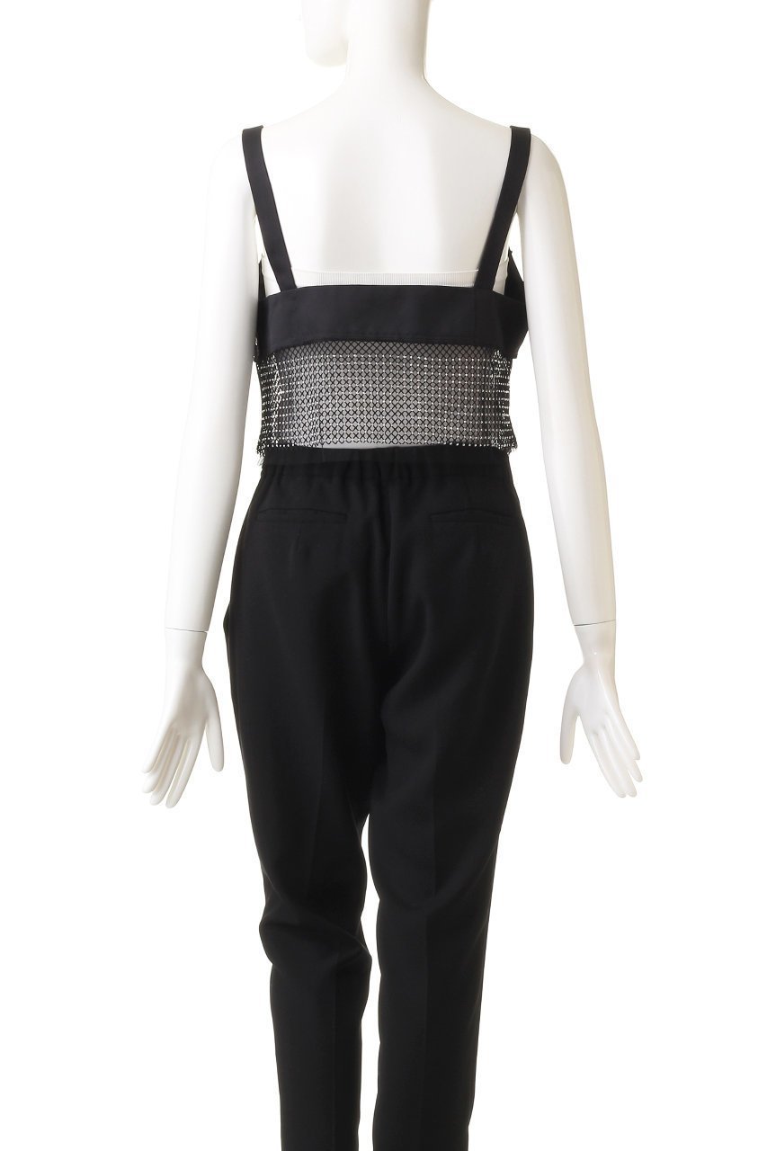 【プランク プロジェクト/PRANK PROJECT】のビジューメッシュトップ / Bijou Mesh Top 人気、トレンドファッション・服の通販 founy(ファニー) 　ファッション　Fashion　レディースファッション　Fashion for Women　トップス・カットソー　Cut & Sew Tops　キャミソール&ノースリーブ　Camisoles & Sleeveless Tops　シャツ・ブラウス・オフィスカジュアル　Elegant Blouses & Button-Ups　ロングTシャツ・Tシャツ　Longline T-Shirts & Tees　カットソー・ベーシックTシャツ　Cut-and-Sewn Tops / Stretch Tees & Basics　アクセサリー　Fashion Accessories　キャミソール　Camisole, Spaghetti Strap Top　コンビ　Combo, Combination Style　サテン　Satin, Glossy Fabric　サロペット　Overalls, Salopette　ジャケット　Jacket, Outerwear　スクエア　Square, Square Shape　ストーン　Stone, Gem-Like　タンク　Tank Top, Sleeveless Top　ビスチェ　Bustier, Corset Top　メッシュ　Mesh, Net Fabric　軽量　Lightweight, Ultra Light　other-4|ID: prp329100003135258 ipo3291000000035809428