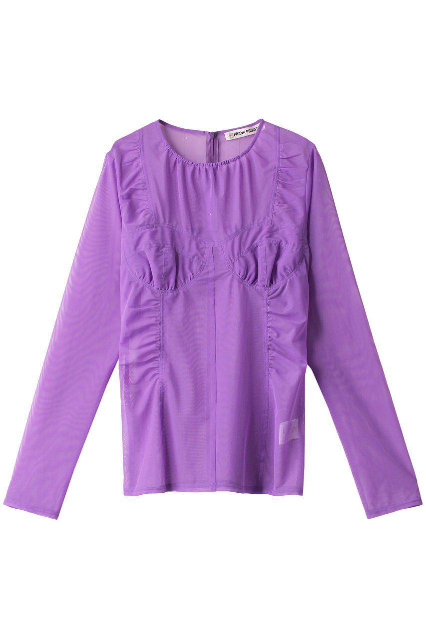 【プランク プロジェクト/PRANK PROJECT】のブラカップチュールトップ / Barassiere Cup Tulle Top インテリア・キッズ・メンズ・レディースファッション・服の通販 founy(ファニー) 　ファッション　Fashion　レディースファッション　Fashion for Women　トップス・カットソー　Cut & Sew Tops　キャミソール&ノースリーブ　Camisoles & Sleeveless Tops　シャツ・ブラウス・オフィスカジュアル　Elegant Blouses & Button-Ups　ロングTシャツ・Tシャツ　Longline T-Shirts & Tees　カットソー・ベーシックTシャツ　Cut-and-Sewn Tops / Stretch Tees & Basics　インナー　Innerwear　キャミソール　Camisole, Spaghetti Strap Top　ギャザー　Gathered, Ruffled　ストレッチ　Stretch, Stretchy Fabric　タンク　Tank Top, Sleeveless Top　チュール　Tulip, Tulip Motif　夏　Summer　PPL(パープル)|ID: prp329100003135260 ipo3291000000032838301